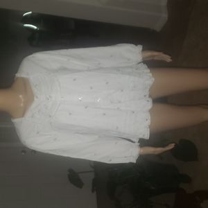 Fen Teng xl adorable flower button lace trim flower appliqué night shirt ru…